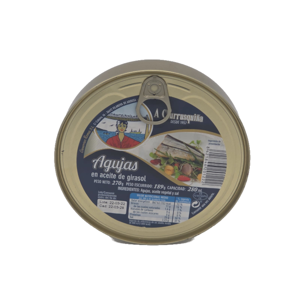 AGUJAS EN GIRASOL LATA REDONDA CHURRUSQUIÑA