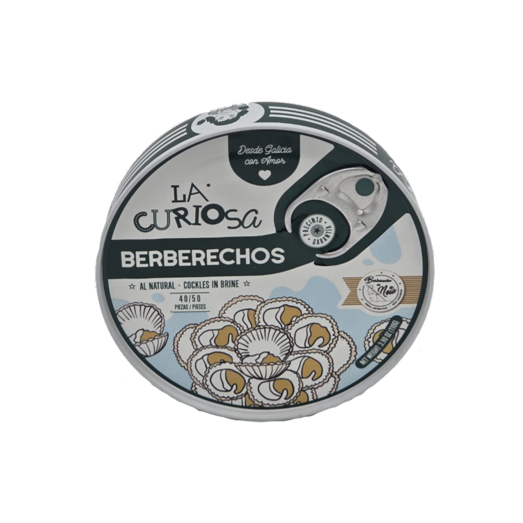 Berberechos al natural de La Curiosa