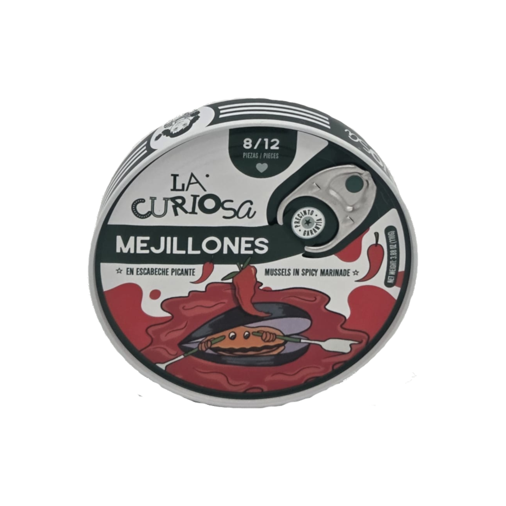 MEXILLÓNS EN ESCABECHE PICANTE LATA REDONDA LA CURIOSA