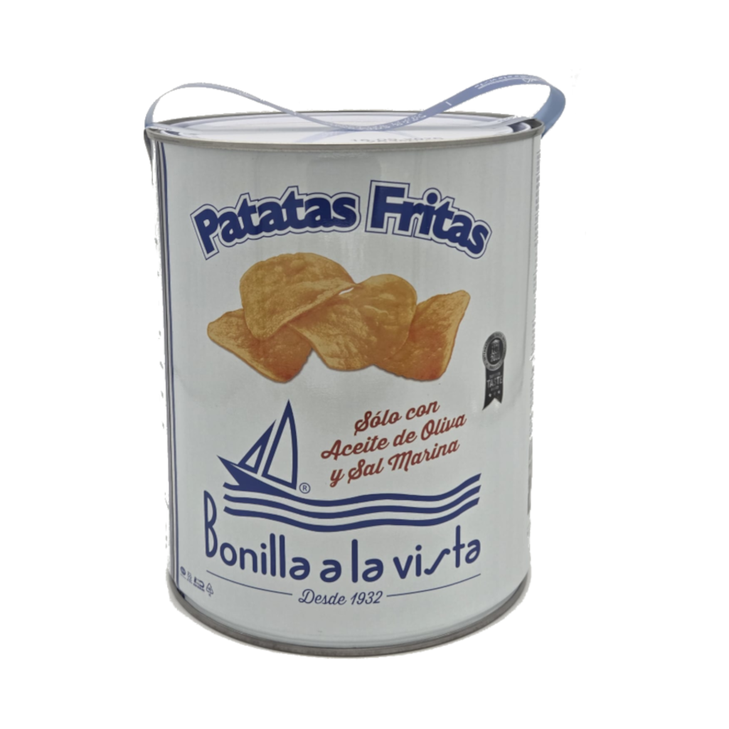 Lata de patatas fritas de Bonilla a la vista