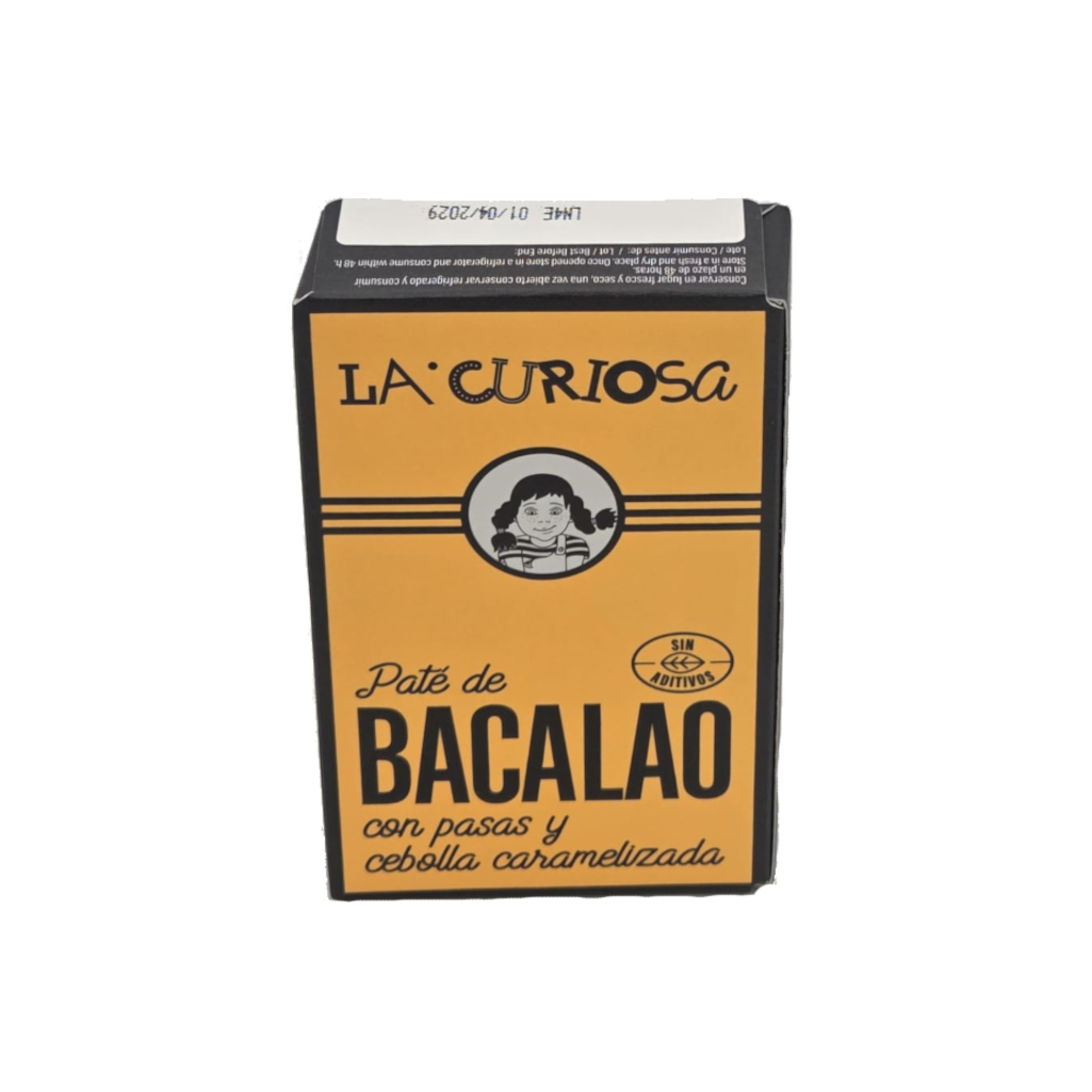 PATÉ BACALLAU CON PASAS LA CURIOSA