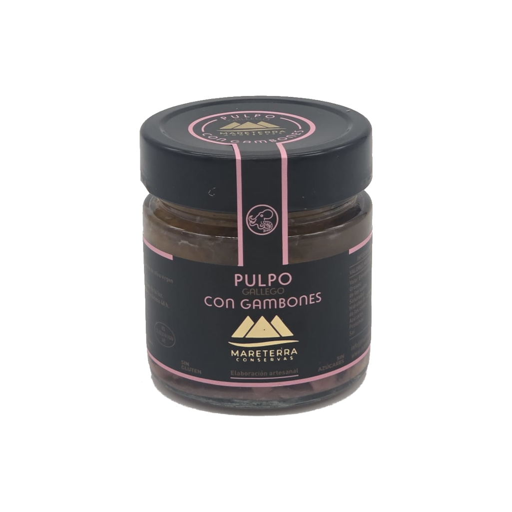 Pulpo gallego con gambones de Mareterra