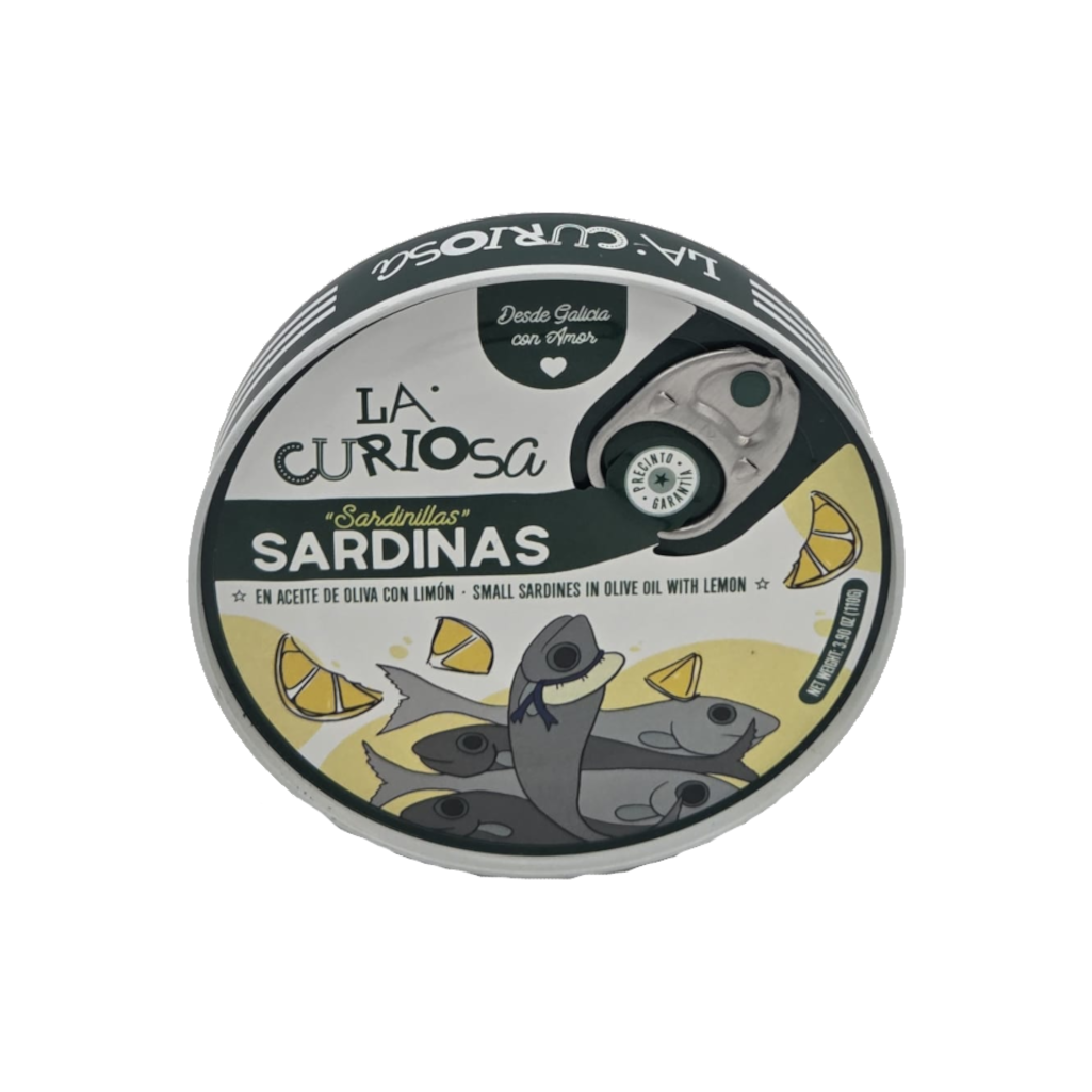 Sardinillas en aceite de oliva con limón de La Curiosa