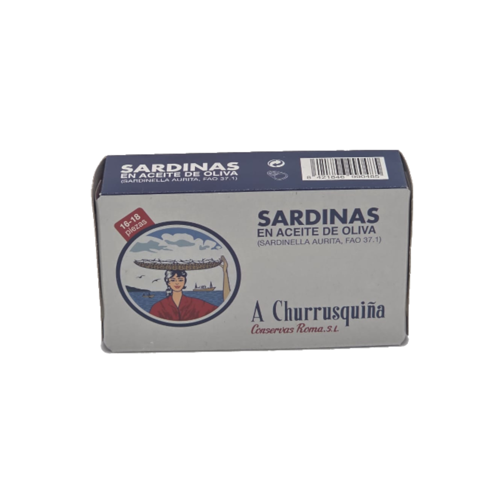 SARDINAS EN OLIVA CAJA A CHURRUSQUIÑA