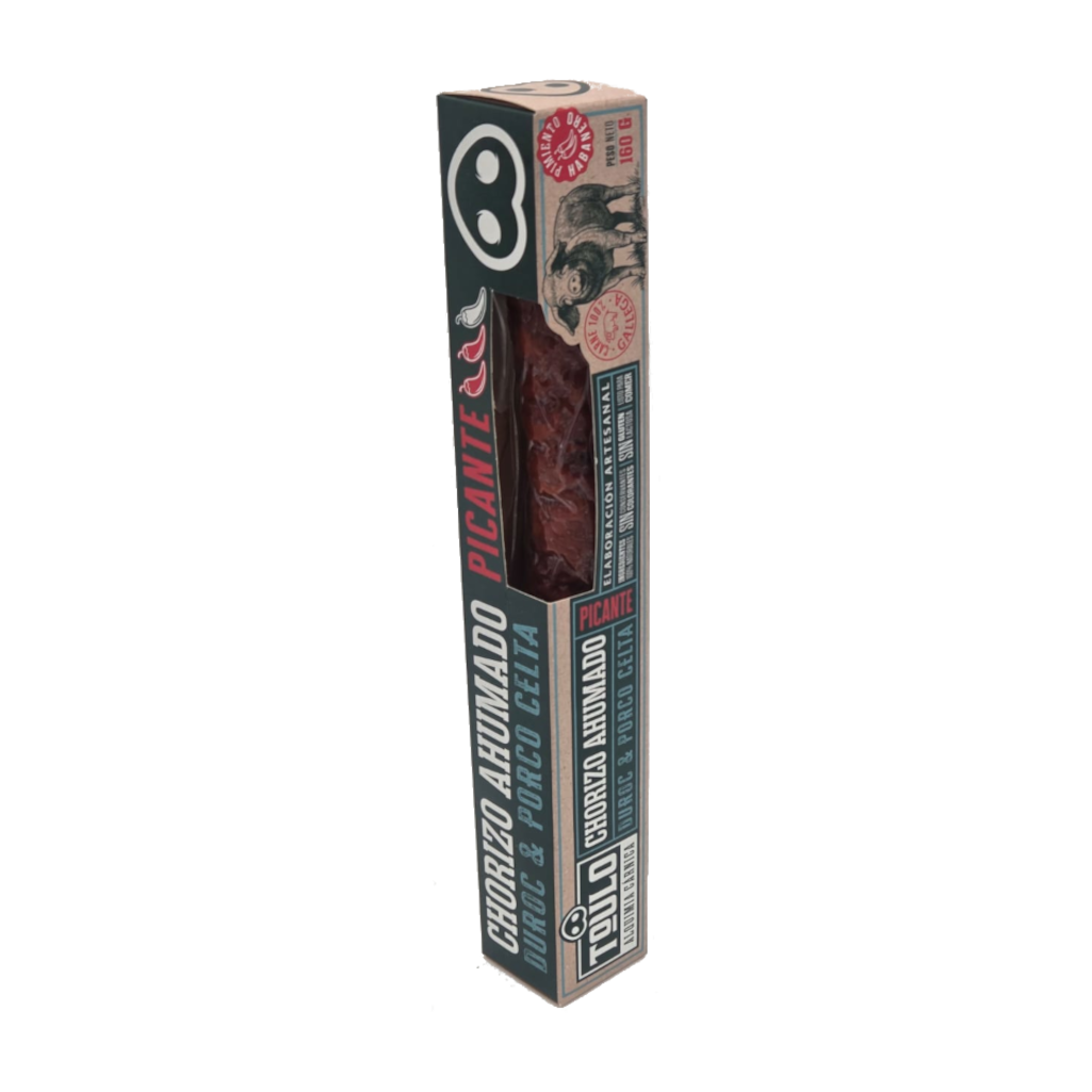 Chorizo ahumado de duroc y cerdo celta picante de Toulo de CienPorCel