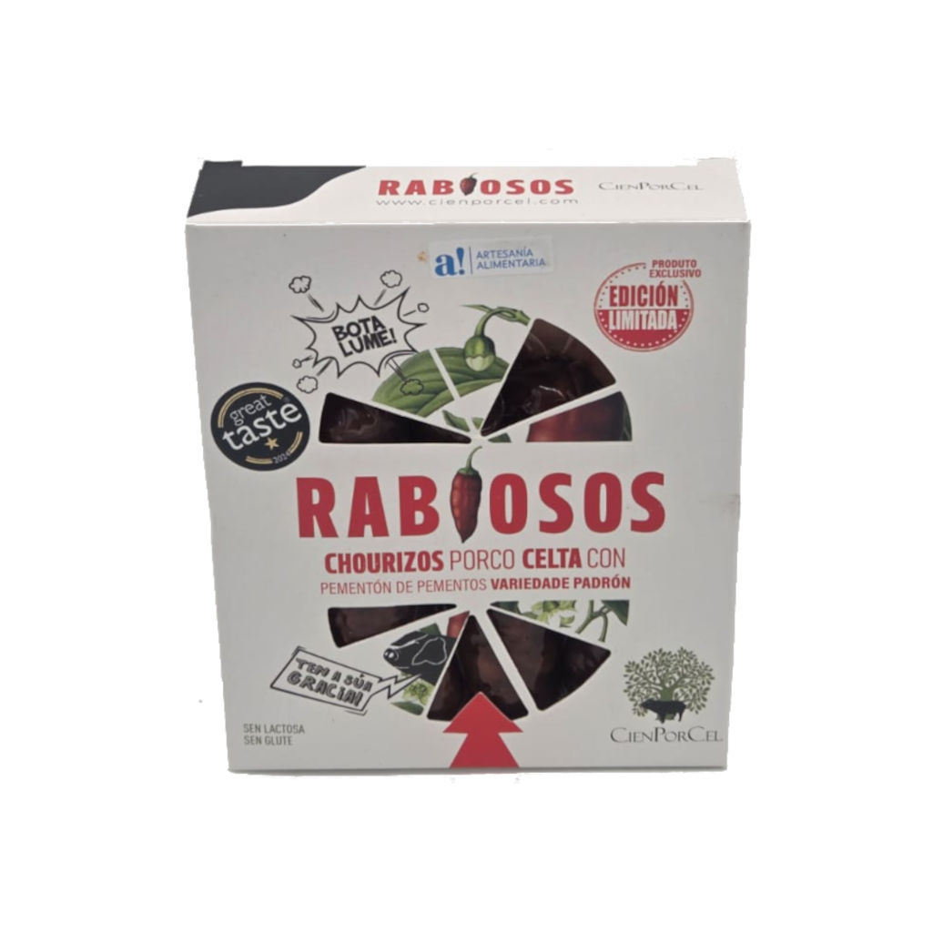 Chorizos rabiosos de cerdo celta de CienPorCel